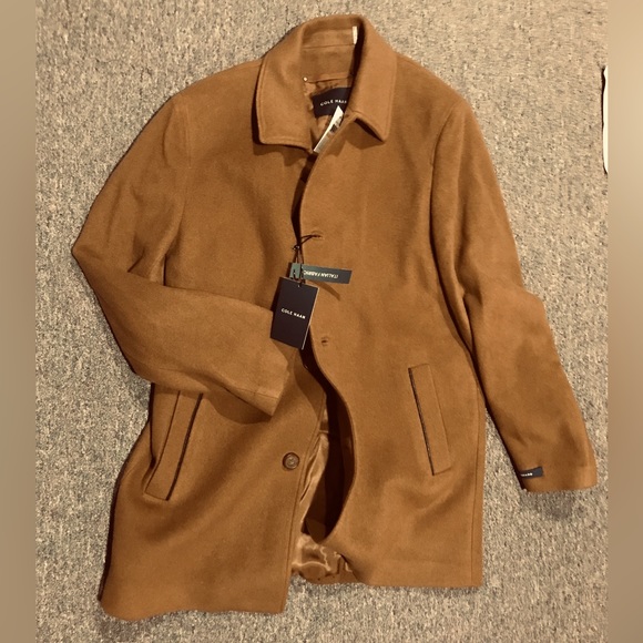 Cole Haan Other - Cole Haan Cashmere Blend Wool Brown Coat New With Tags Size Medium